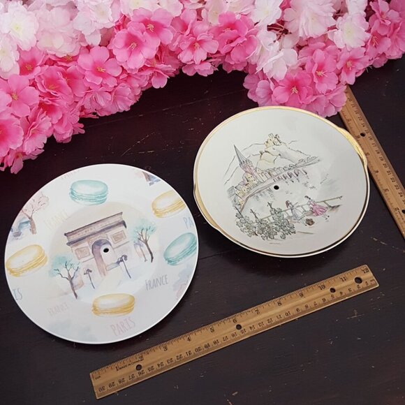 Handmade 2 Tier Cake Stand Dessert Jewelry Trinket Tray Tea Party Decor Gift - Picture 4 of 5